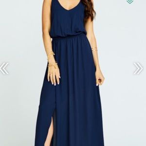 Show Me Your Mumu Kendall Maxi Dress- Navy